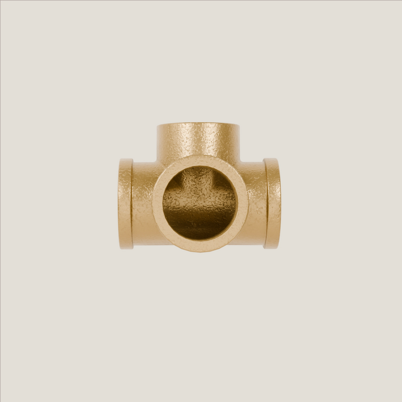 4-voudige connector 90° – goud