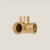 Drievoudige connector 90° – goud