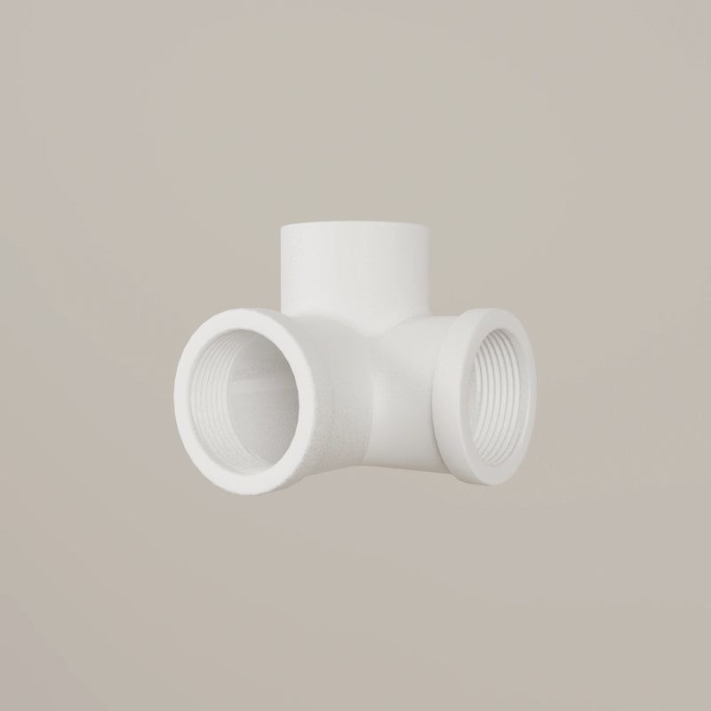 3-wegconnector 90° – Wit