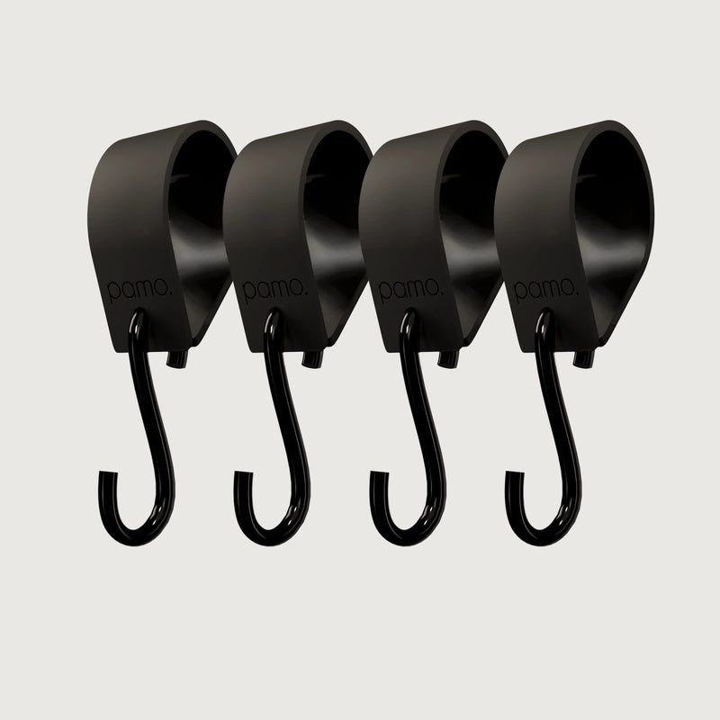 S-haken – Set van 4 | met rubberen lus