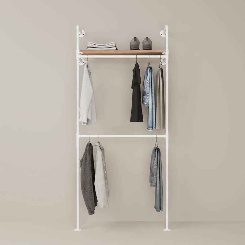 KIM DOUBLE 1 OAK – 1 Regalboden oben | Weiß