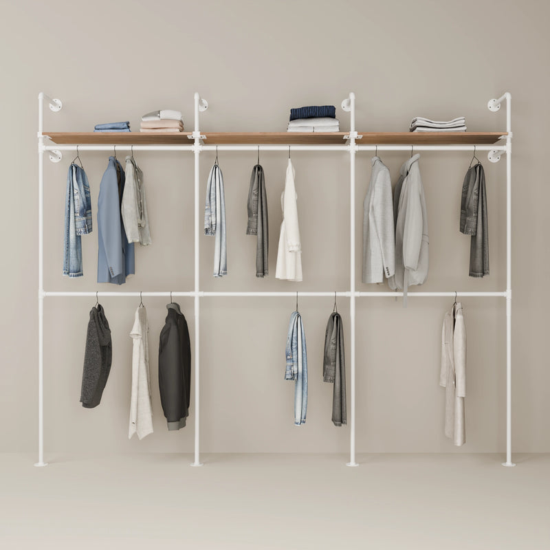 KIM DOUBLE 3 OAK – 3 bovenste planken | wit