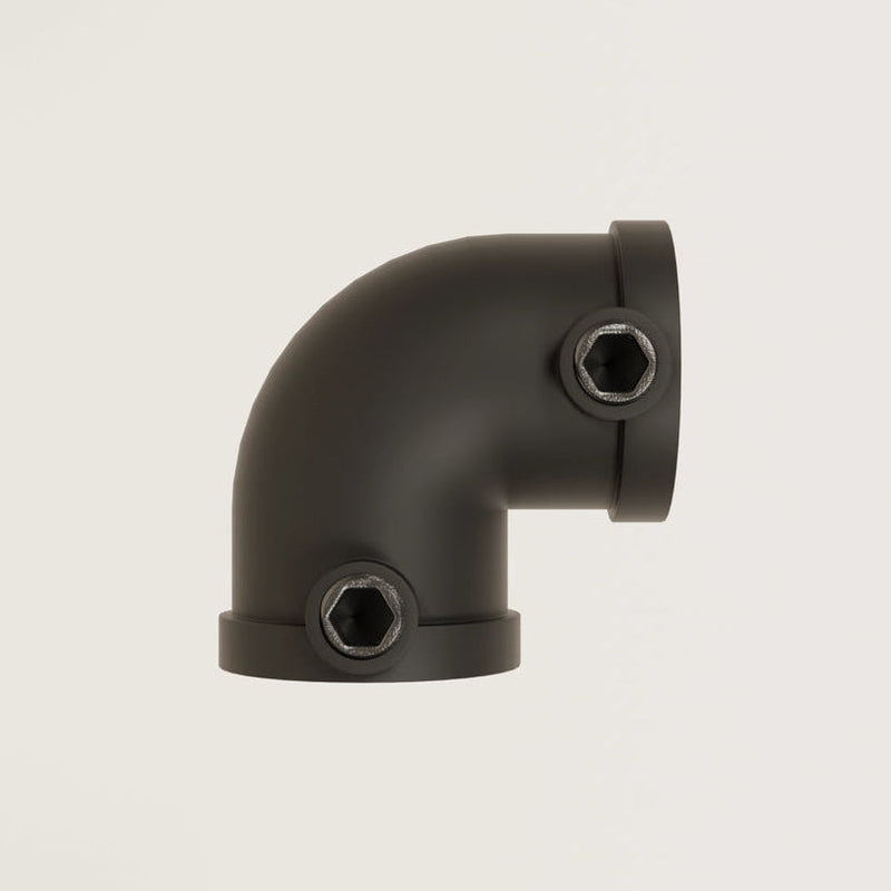 Rohrverbinder 90 Grad schwarz