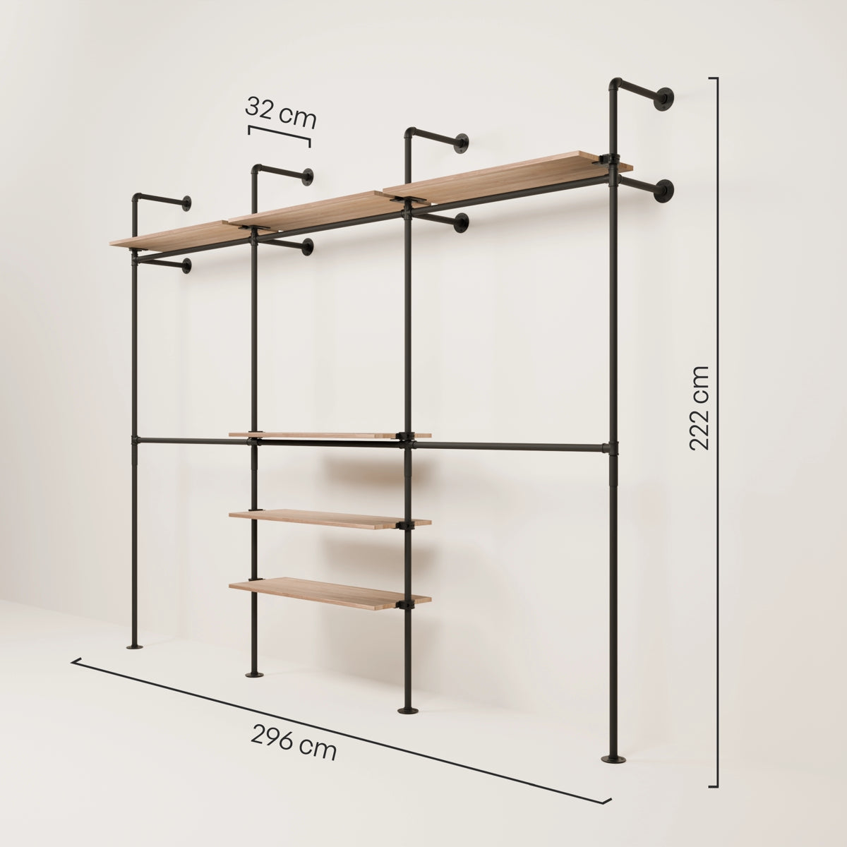 KIM DOUBLE 3 OAK – 6 shelves