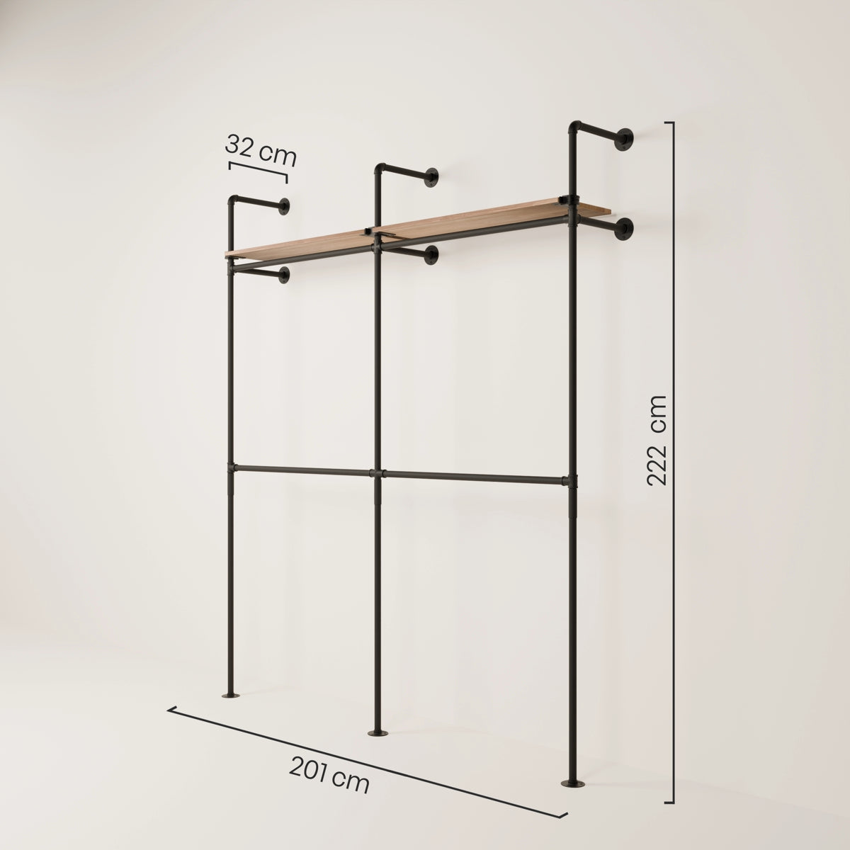 KIM DOUBLE 2 OAK – 2 shelves