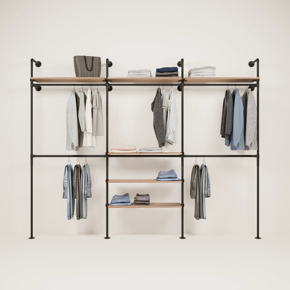 KIM DOUBLE 3 OAK – 6 shelves