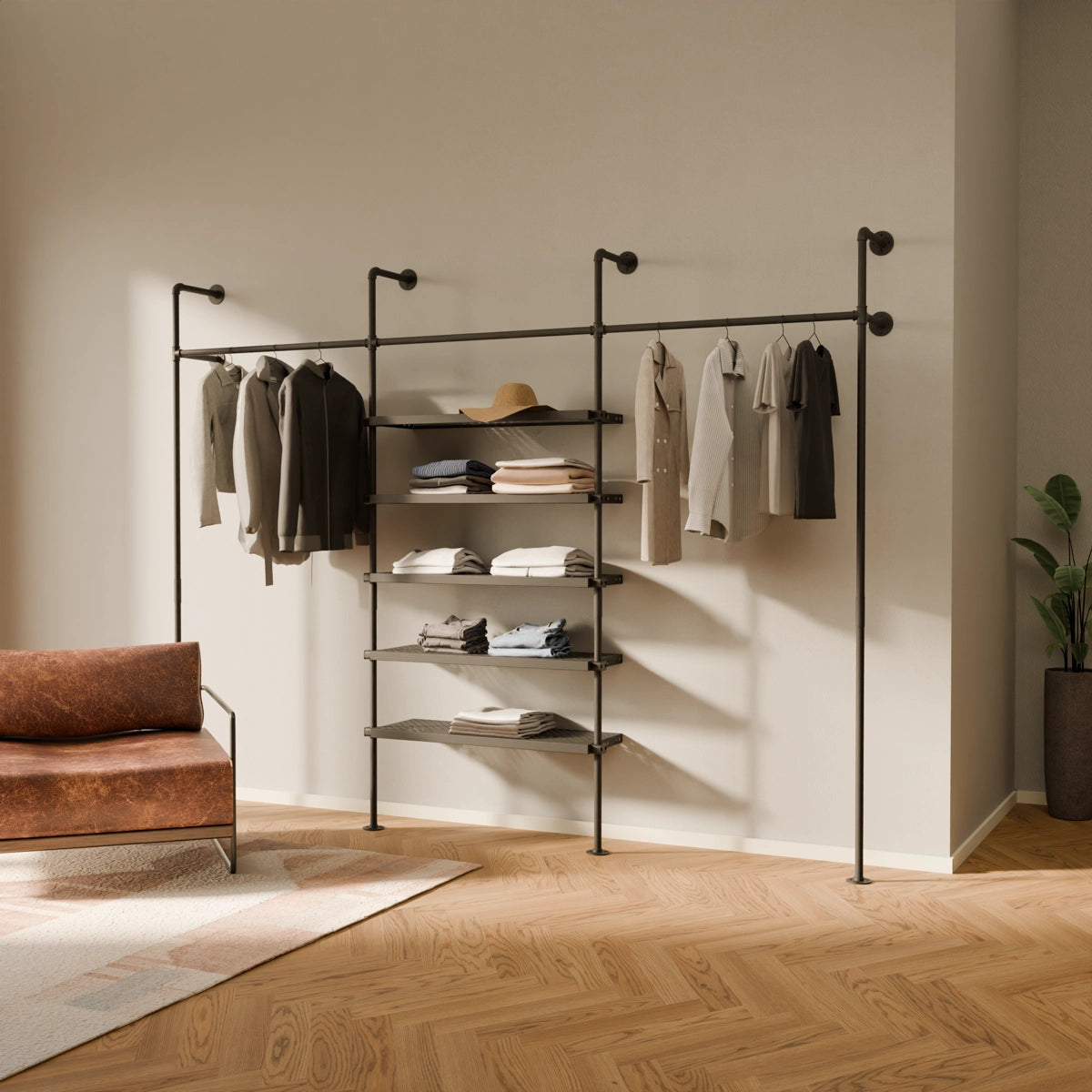 KIM 3 METAL 5 Kleiderschrank offen pamo