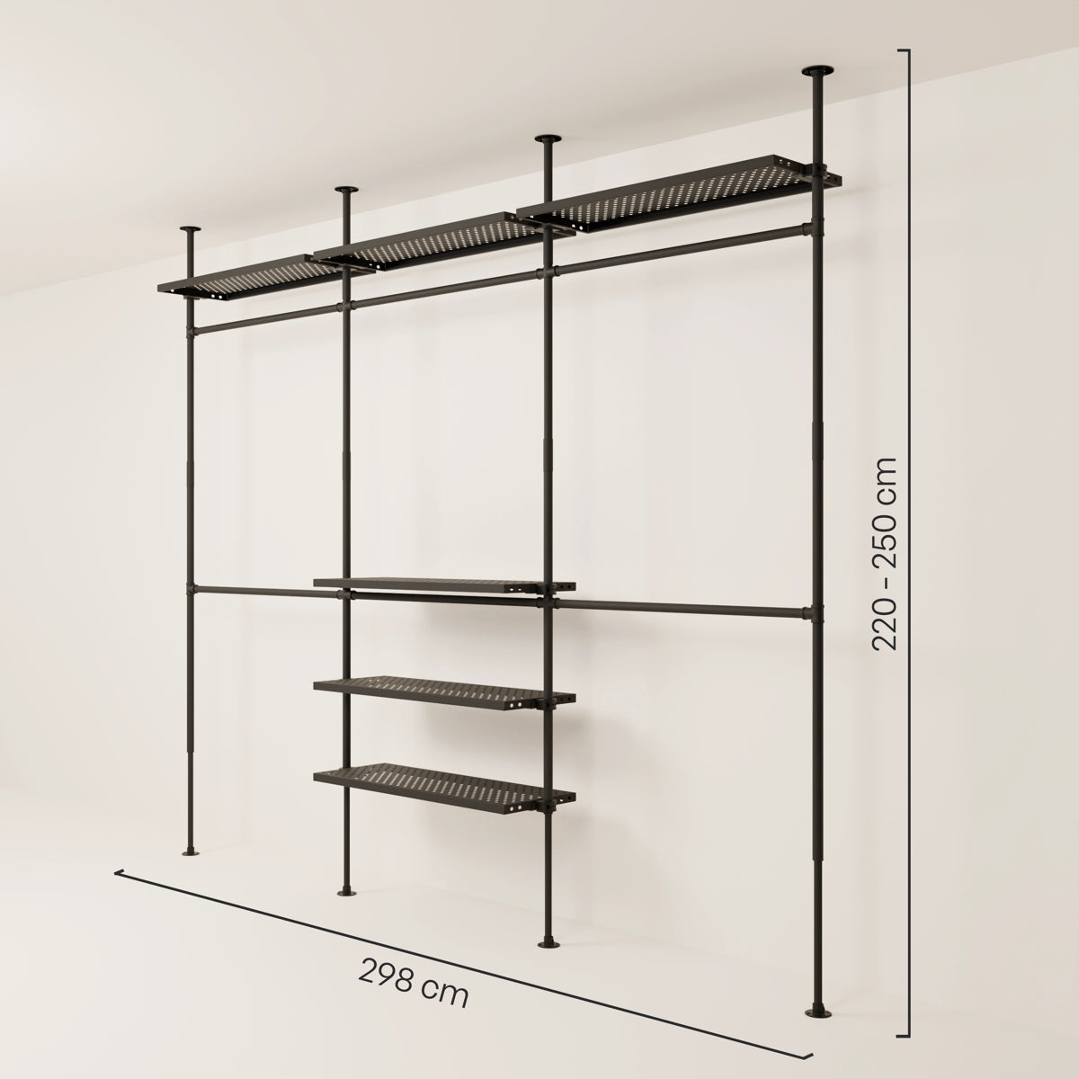 LOFT 3 METAL – 6 shelves above