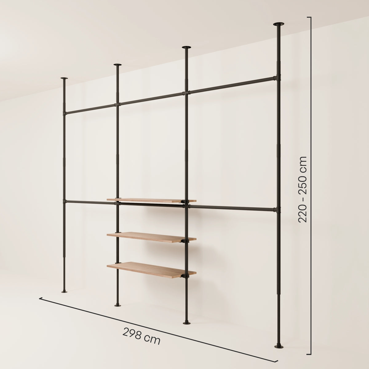 LOFT 3 OAK – 3 shelves below