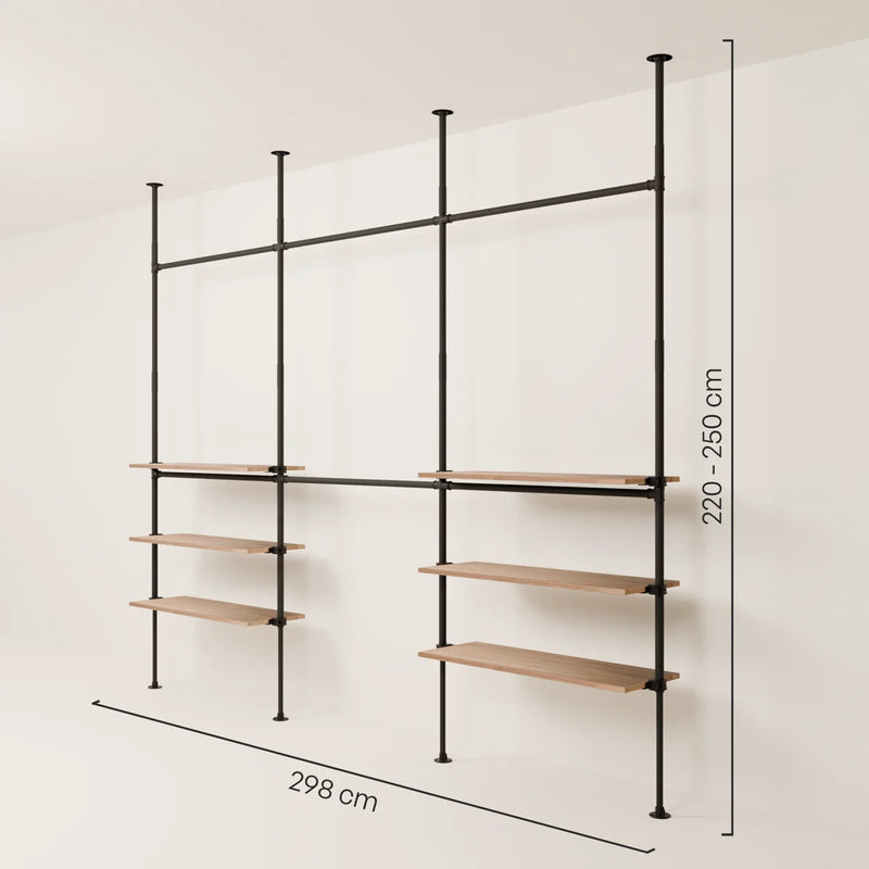 LOFT 3 OAK – 6 Regalböden unten