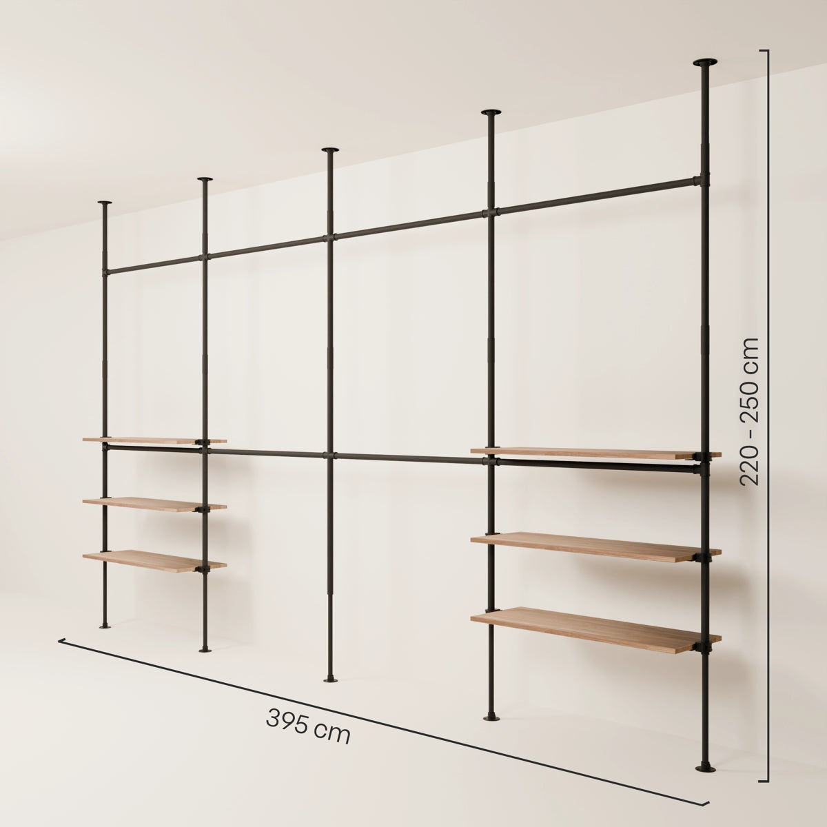 LOFT 4 OAK – 6 outer shelves