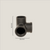 3-Way Side Outlet Elbow – Black 3-Way Side Outlet Tee
