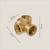 4-voudige connector 90° – goud