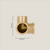 Drievoudige connector 90° – goud