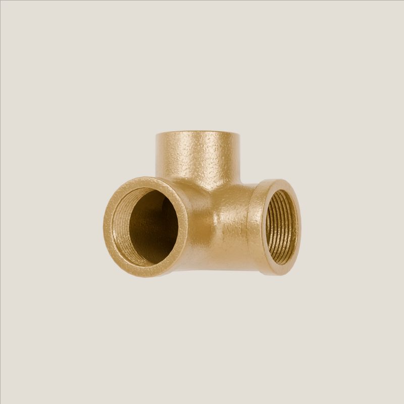 Drievoudige connector 90° – goud