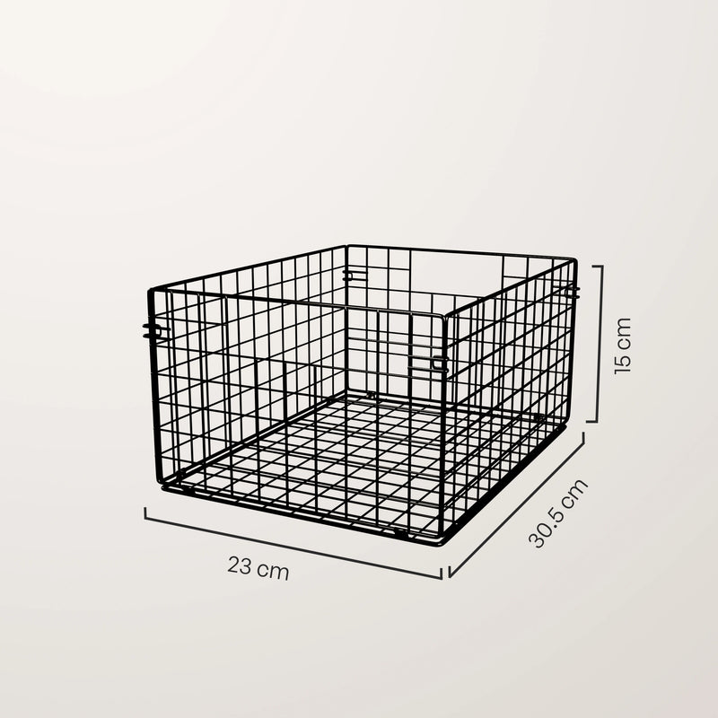 Metalen mand – set van 2