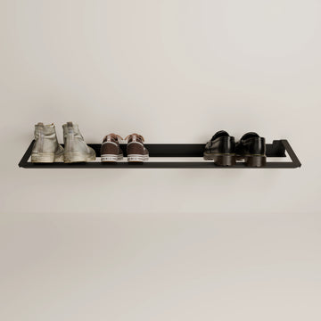 Schoenenrek – zwart | Wandmontage