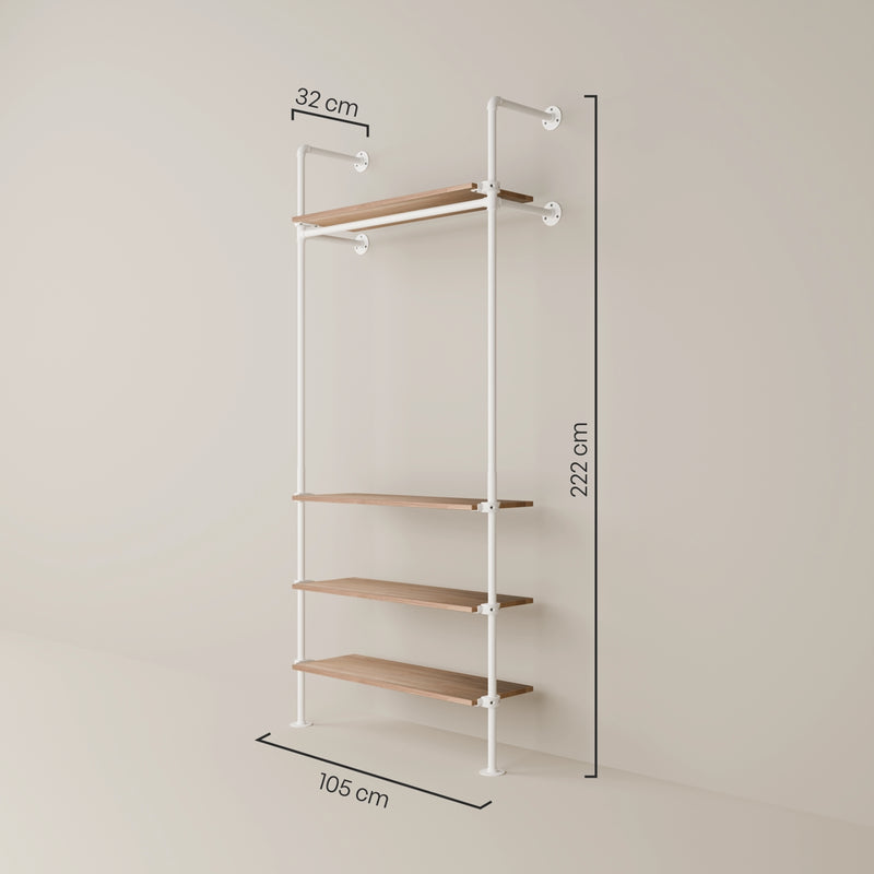 KIM 1 OAK – 4 Regalböden | Weiß