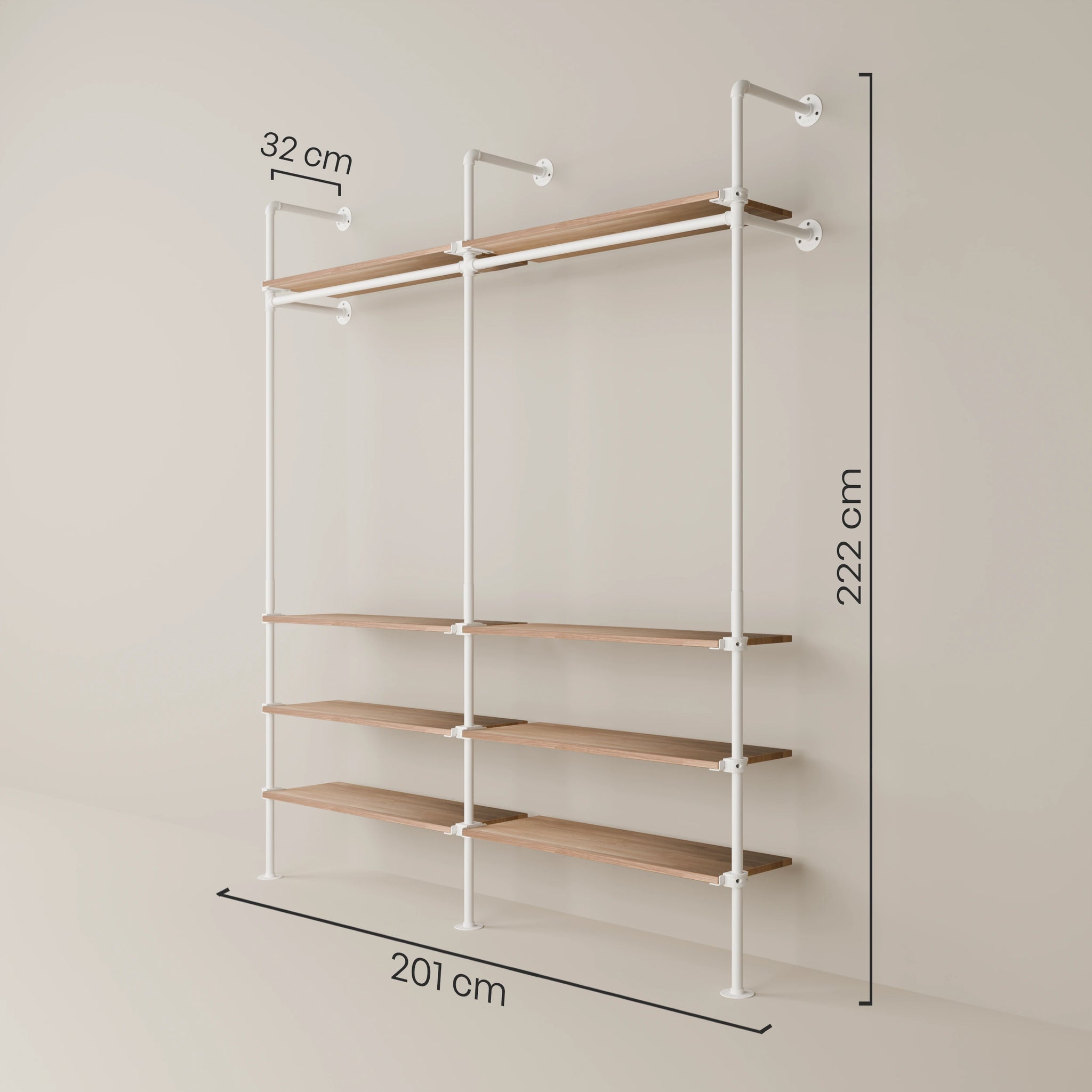 KIM 2 OAK – 8 Regalböden | wit