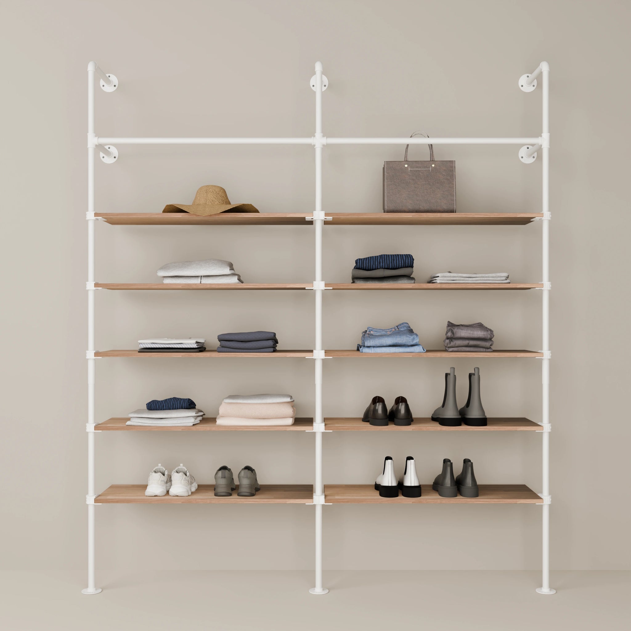 KIM 2 OAK – 10 Regalböden | wit