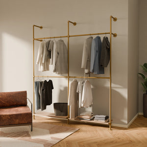 KIM DOUBLE 2 OAK – 2 planken onder goud