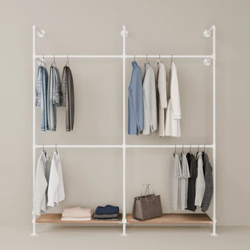 KIM DOUBLE 2 OAK – 2 legplanken onder | wit