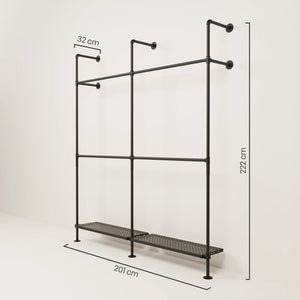 KIM DOUBLE 2 METAL – 2 Regalböden unten