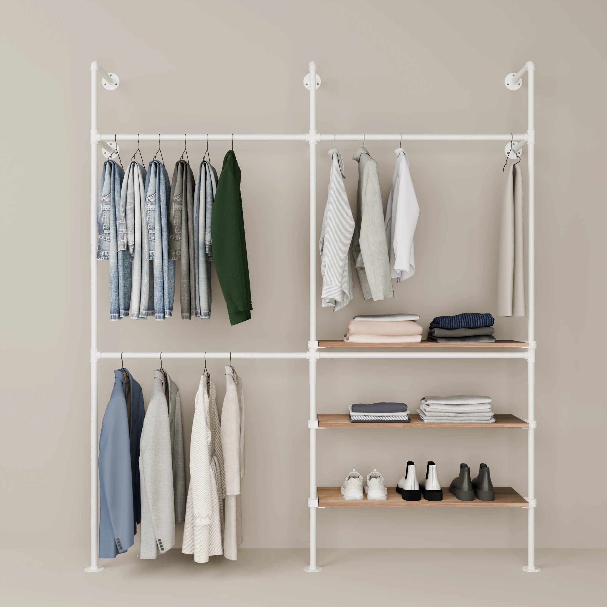 KIM DOUBLE 2 OAK – 3 planken | wit