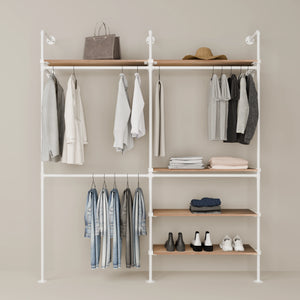 KIM DOUBLE 2 OAK – 5 planken | wit