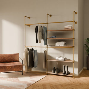 KIM DOUBLE 2 OAK – 5 planken rechts | goud