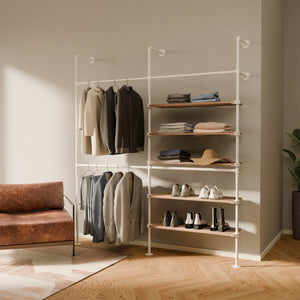 KIM DOUBLE 2 OAK – 5 planken rechts | wit