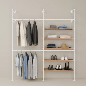 KIM DOUBLE 2 OAK – 5 planken rechts | wit