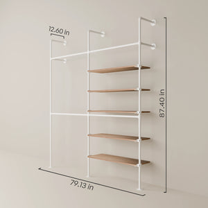 KIM DOUBLE 2 OAK – 5 planken rechts | wit