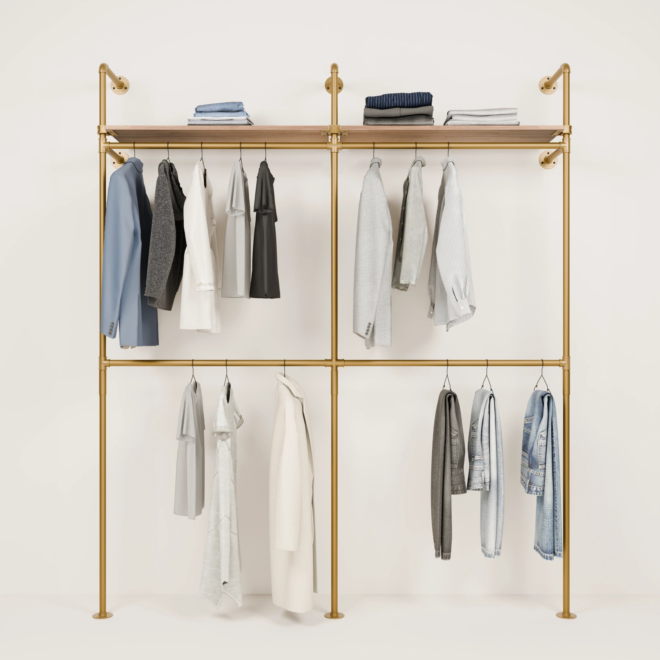 KIM DOUBLE 2 OAK – 2 bovenste planken | goud