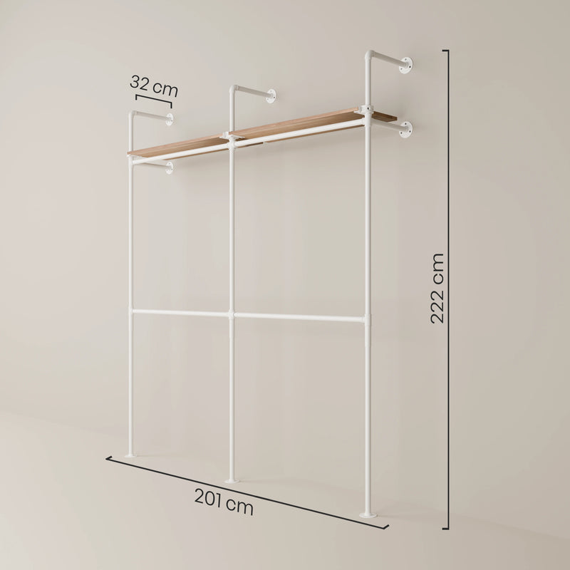 KIM DOUBLE 2 OAK – 2 bovenste planken | wit