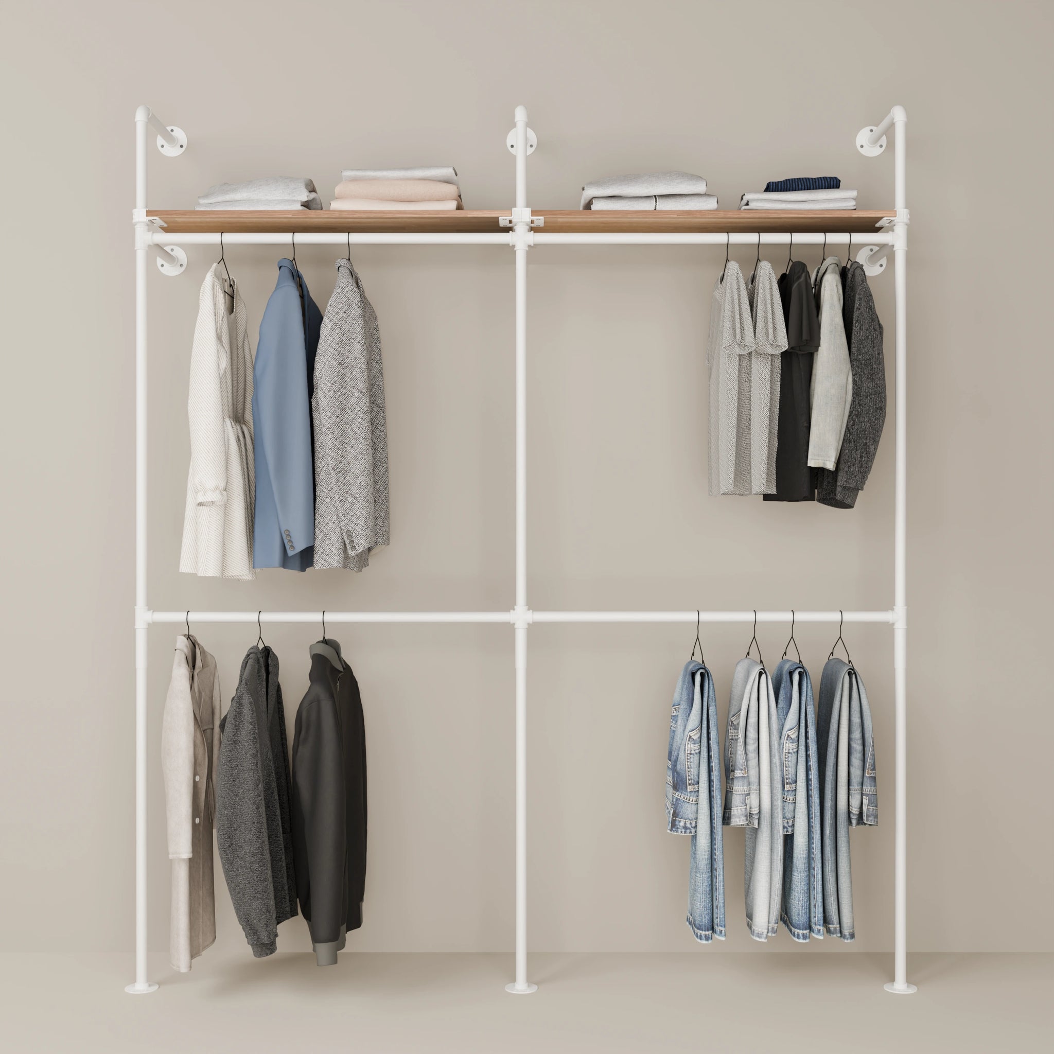 KIM DOUBLE 2 OAK – 2 bovenste planken | wit