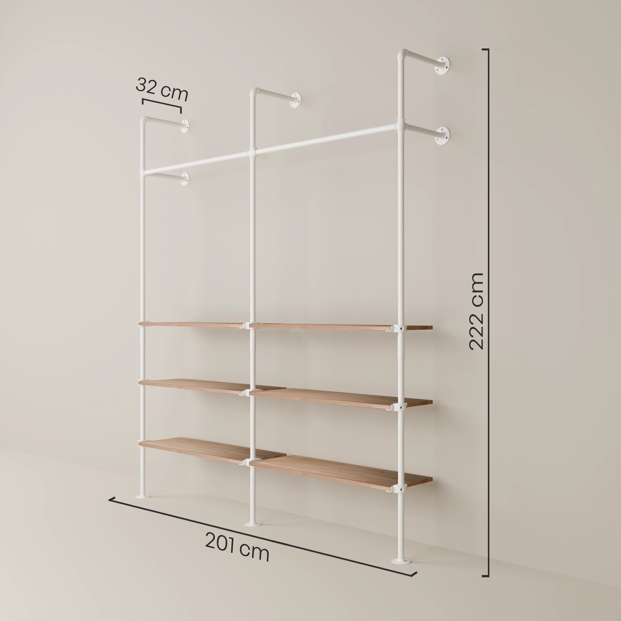 KIM 2 OAK – 6 planken | wit