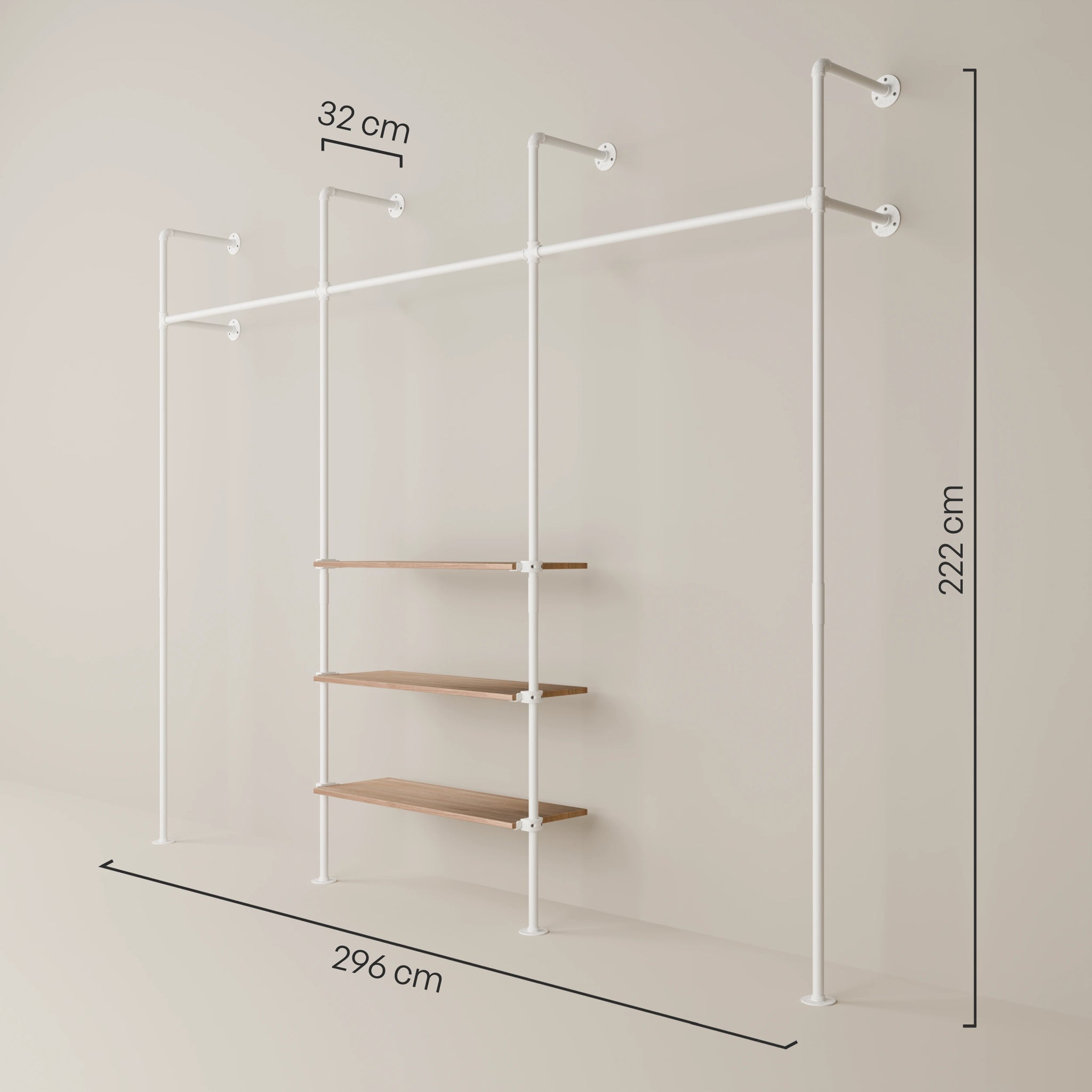 KIM 3 OAK – 3 planken | wit