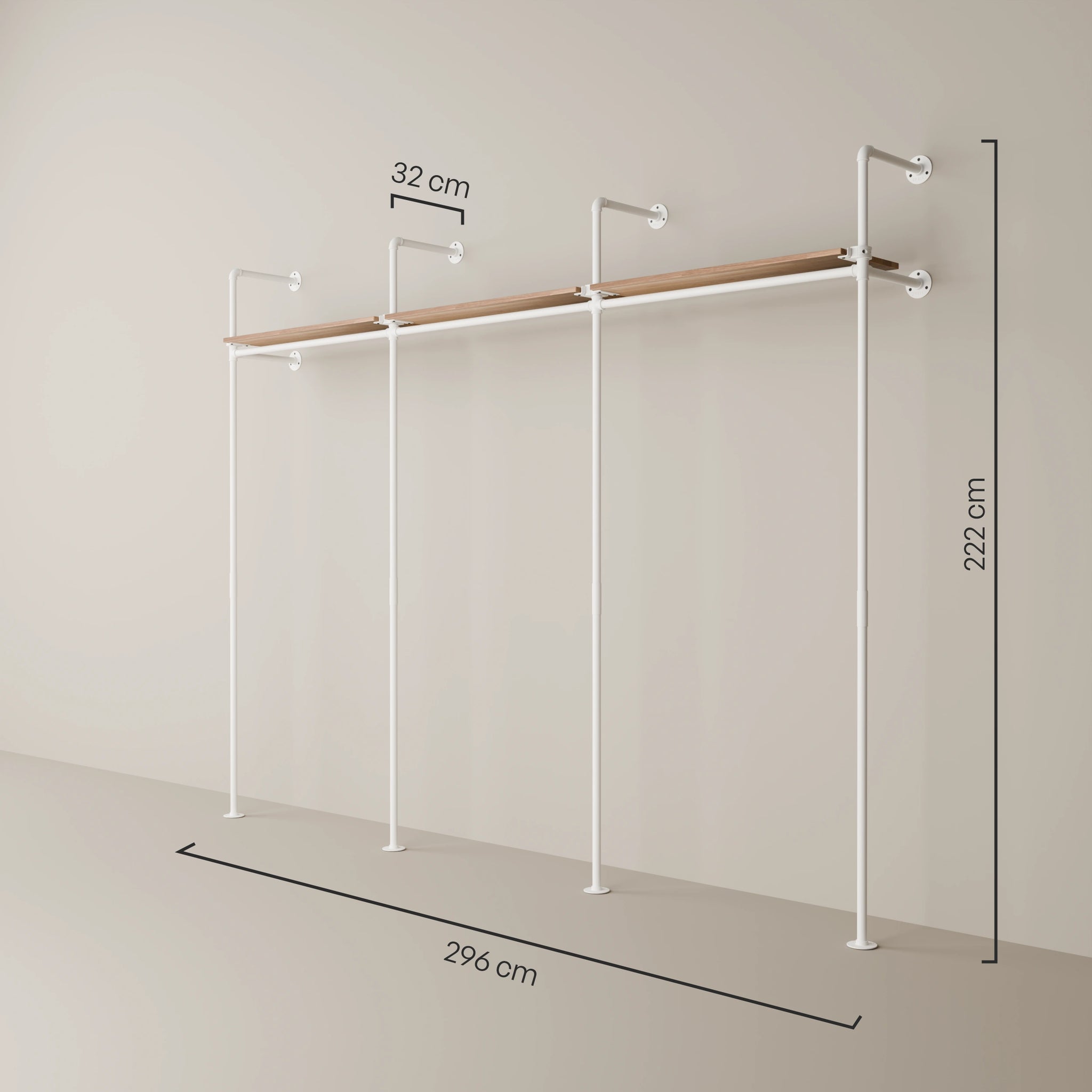 KIM 3 OAK – 3 bovenste planken | wit