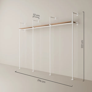 KIM 3 OAK – 3 bovenste planken | wit