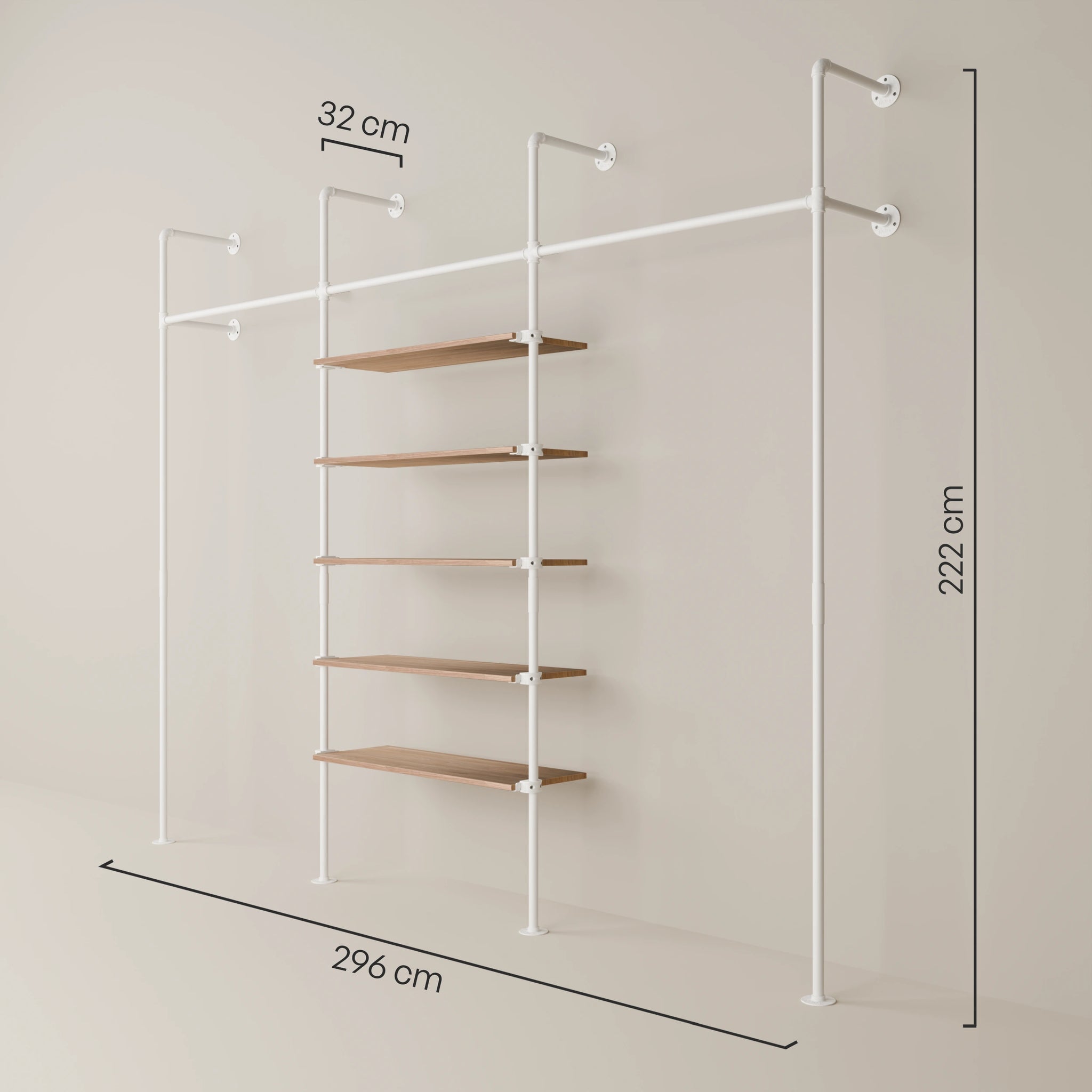 KIM 3 OAK – 5 planken | wit
