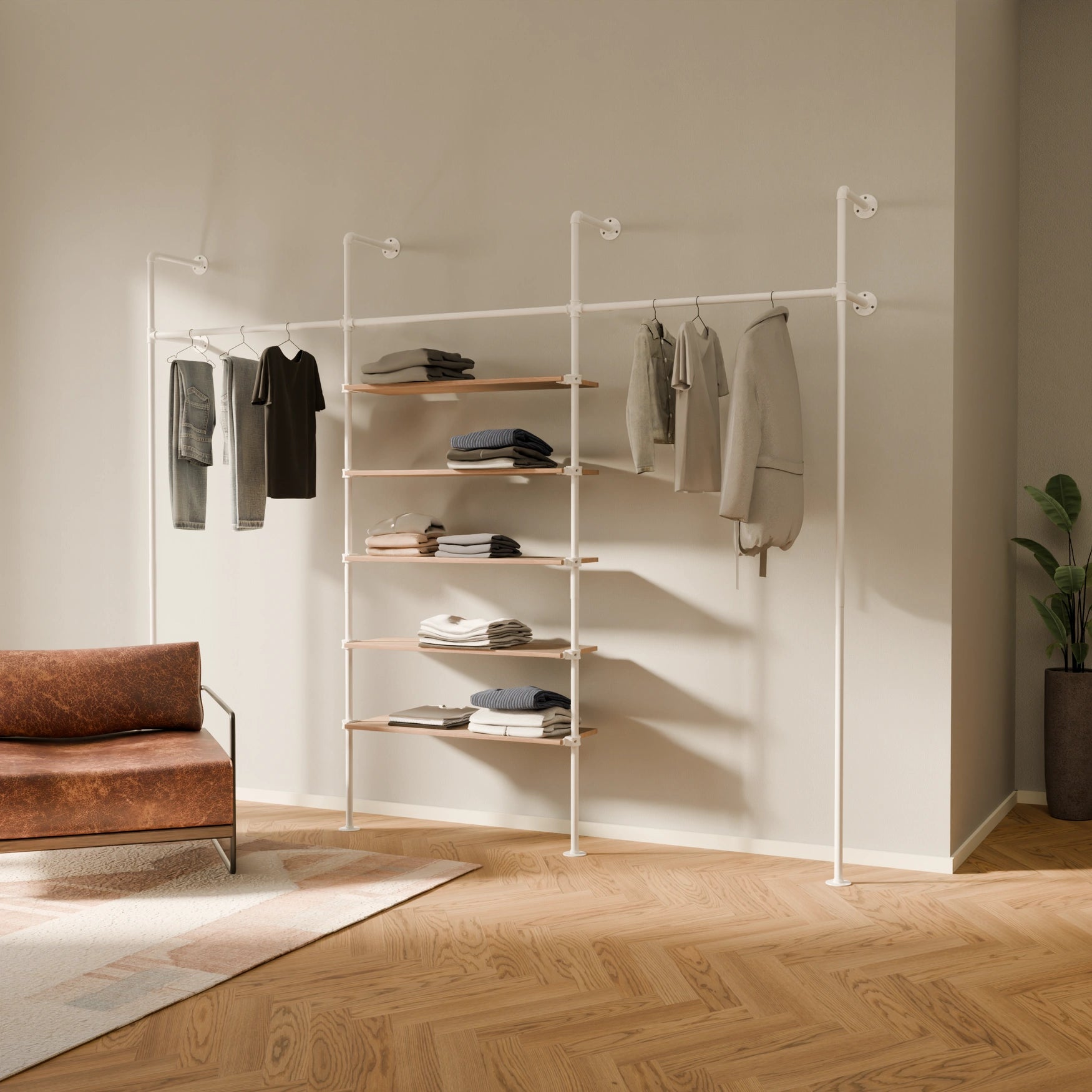 KIM 3 OAK – 5 planken | wit