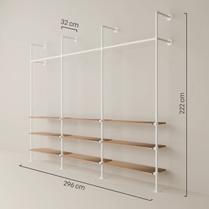 KIM 3 OAK – 9 planken | wit