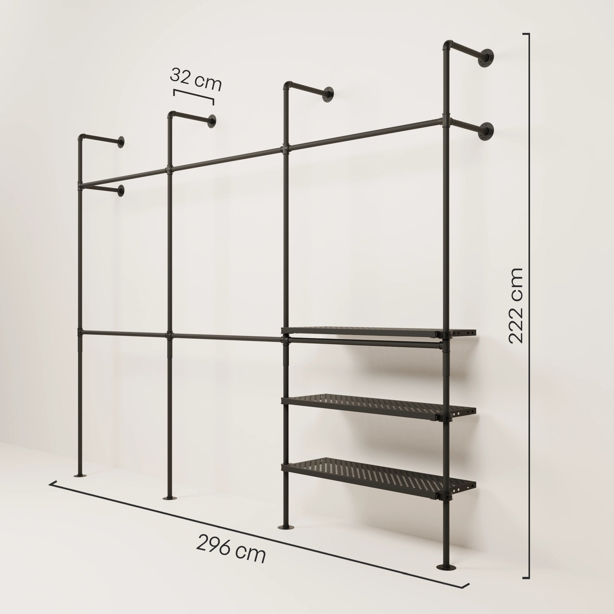 KIM DOUBLE 3 METAL – 3 Regalböden