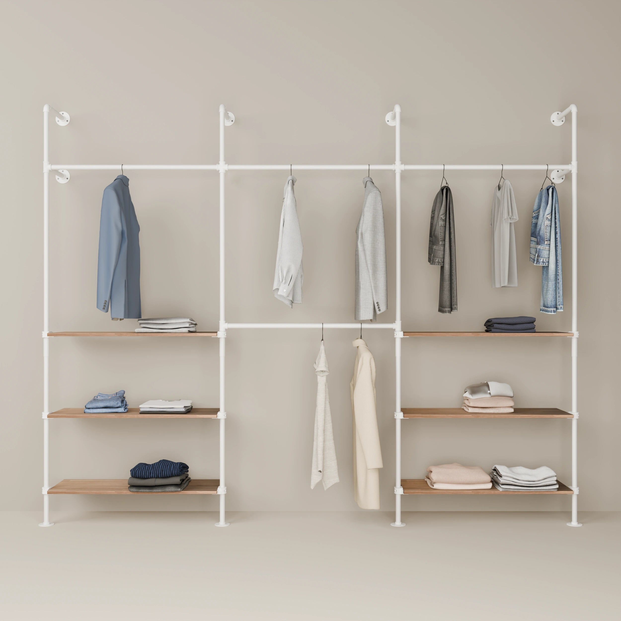 KIM DOUBLE 3 OAK – 6 planken onder | wit