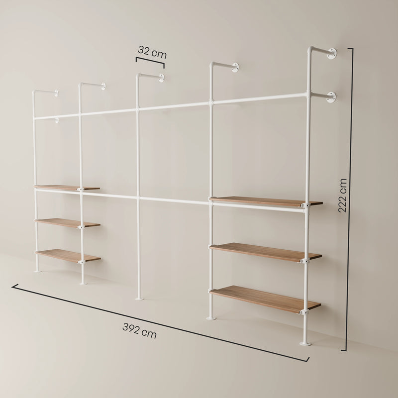 KIM DOUBLE 4 OAK – 6 planken | wit