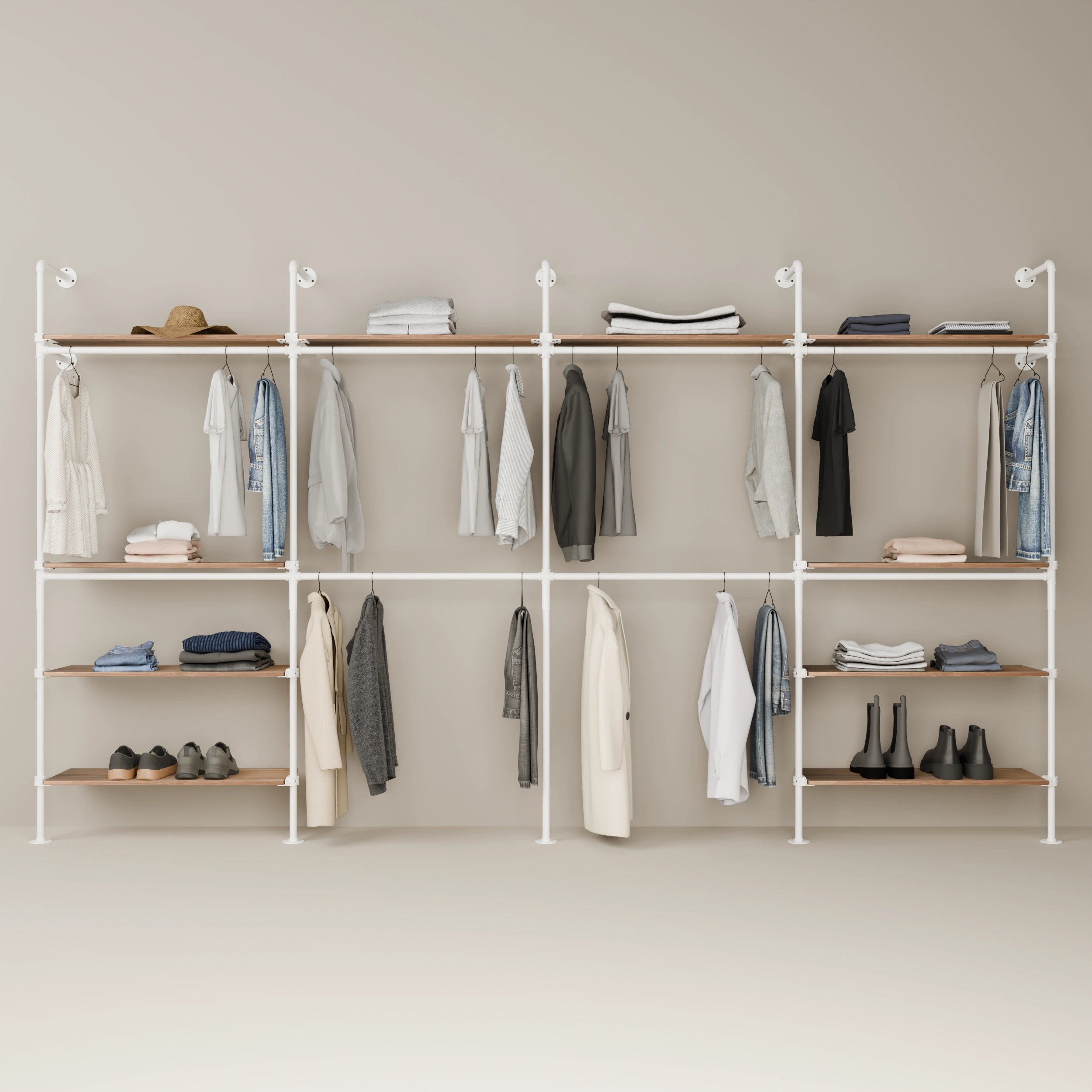 KIM DOUBLE 4 OAK – 10 bovenste planken | wit