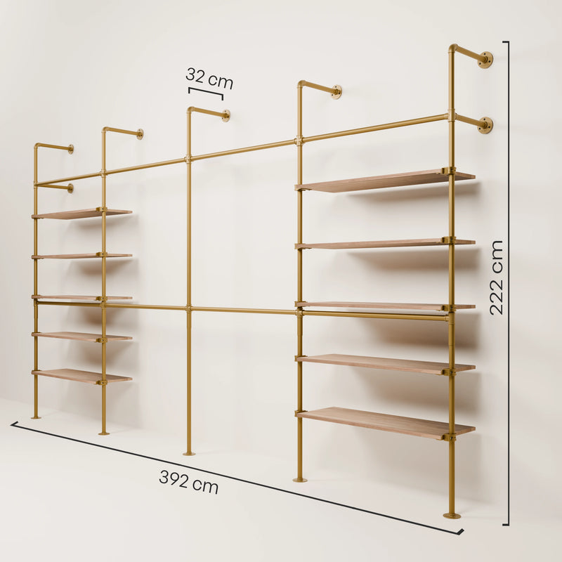 KIM DOUBLE 4 OAK –  10 planken | goud