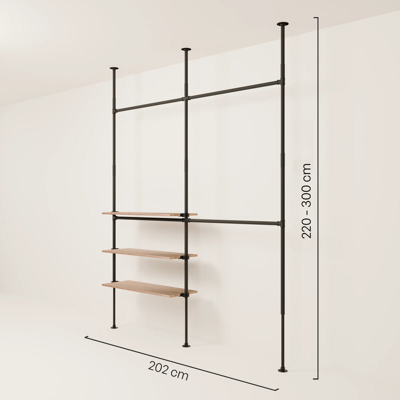LOFT 2 OAK – 3 Regalböden