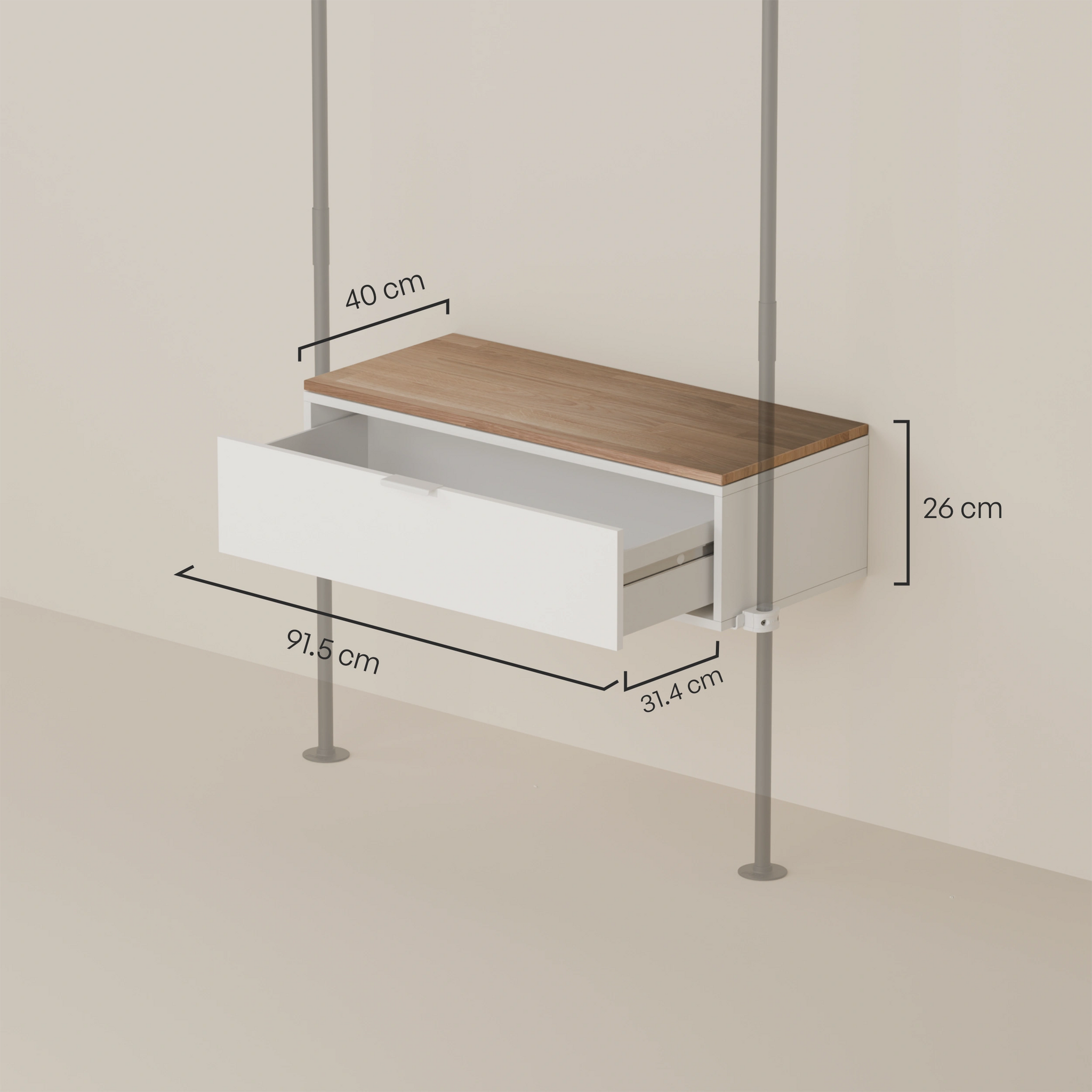 LIV 1 – Ladekast | 1 lade om in te hangen